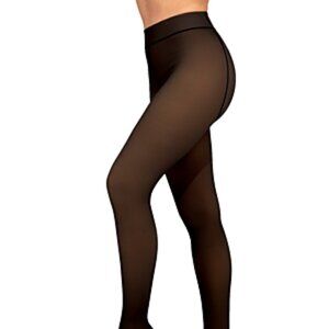 #1426 Hue Faux Sheer Fleece Tights